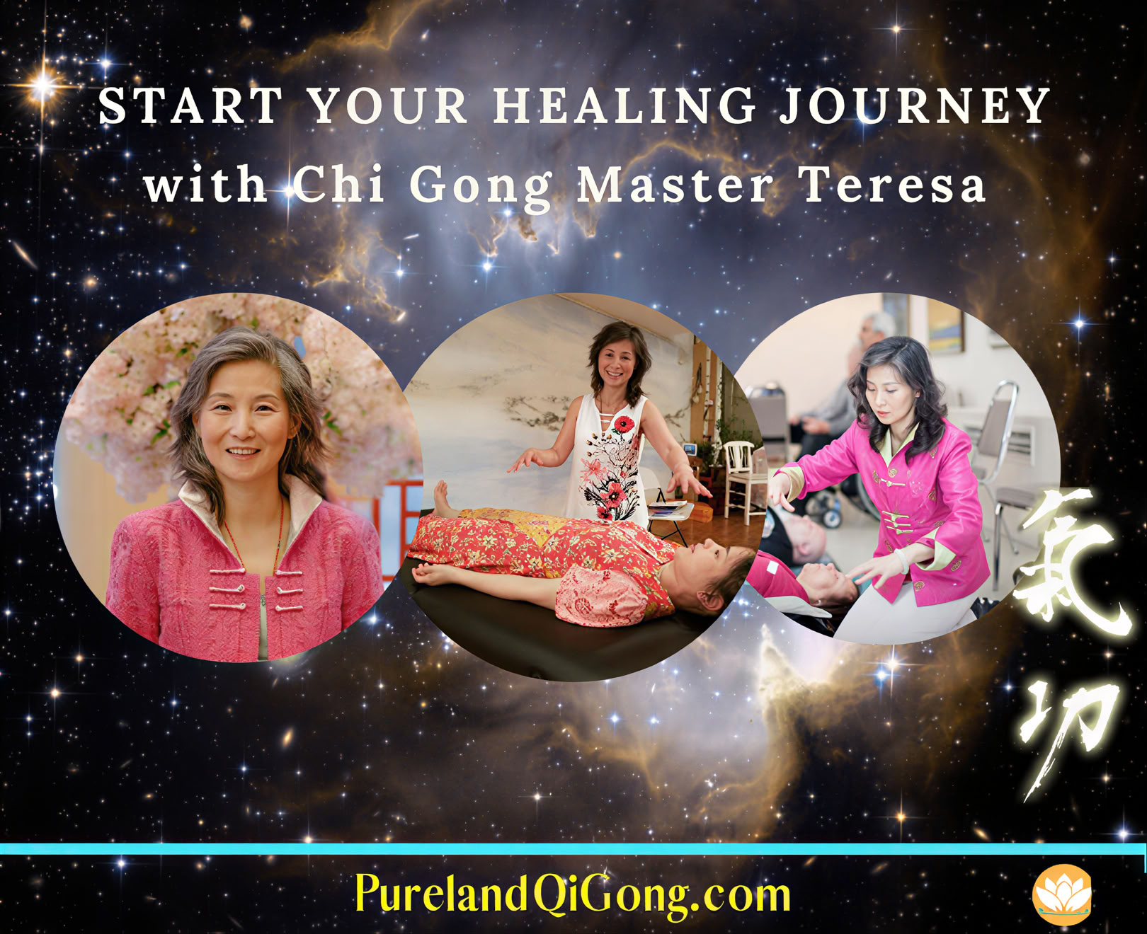 1-Jour apprendre à envoyer le soin Fa Chi aux autres avec Pureland Qi Gong® avec la Maître générationnelle Teresa Yeung