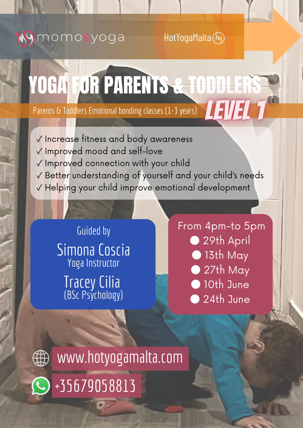 Yoga pour parents et tout-petits (1-3 ans) Niveau 1