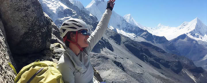 Cours d’escalade sur roche alpine