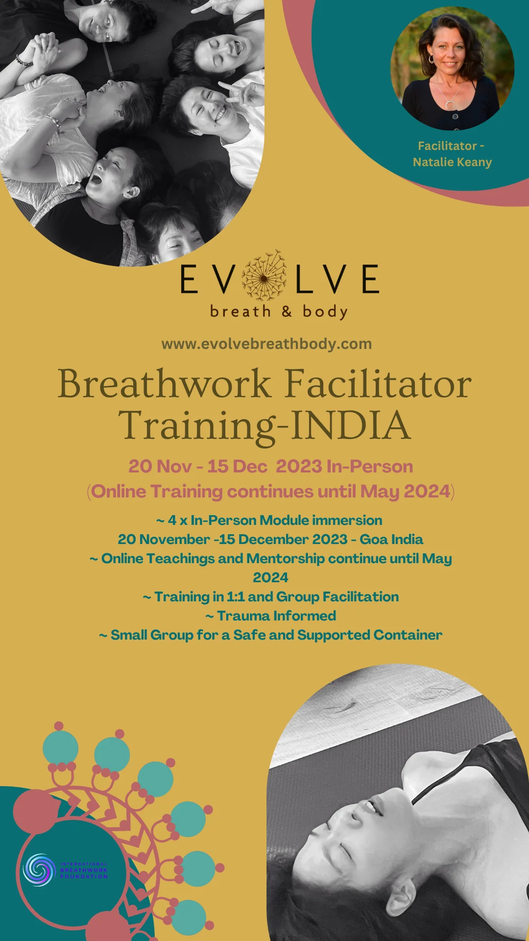Formation de facilitateur en Breathwork thérapeutique - INDE — Evolve Breath Body ™ – Module 1