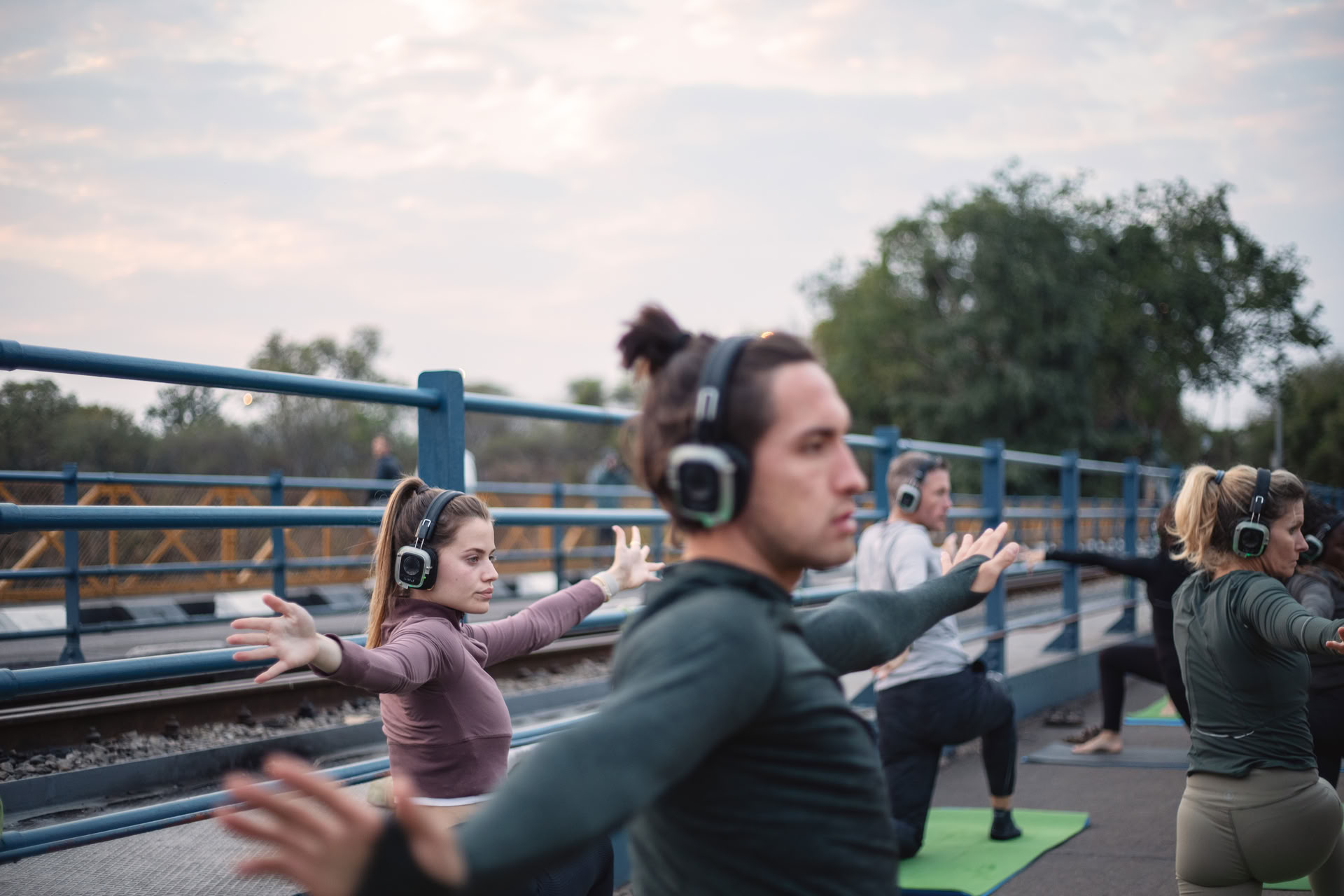 Yoga sur le pont