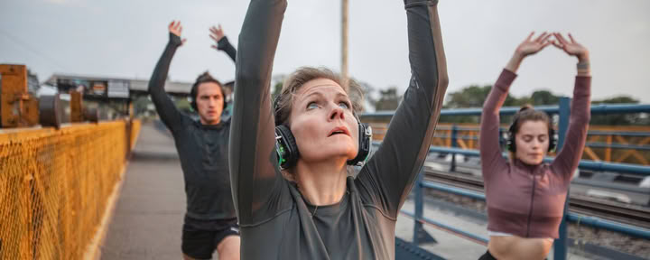 Yoga sur le pont