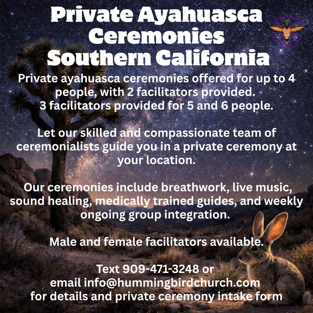 Cérémonies d'Ayahuasca privées en Californie du Sud