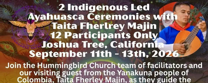 MENÉ PAR DES AUTOCHTONES - Taita Fherely Majin - 12 participants seulement - Joshua Tree, Californie - 11 au 13 septembre 2026