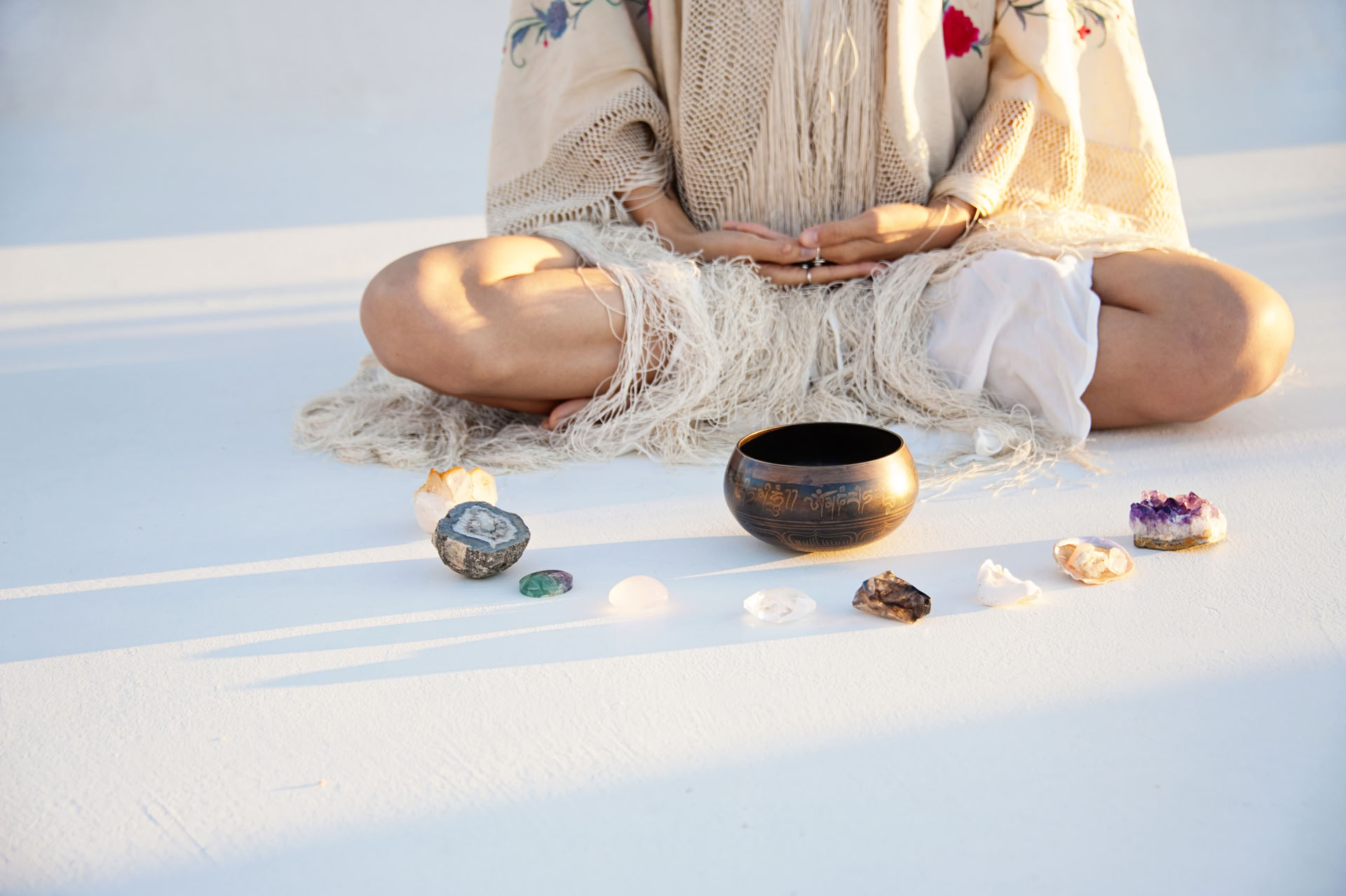 Méditation avec des cristaux