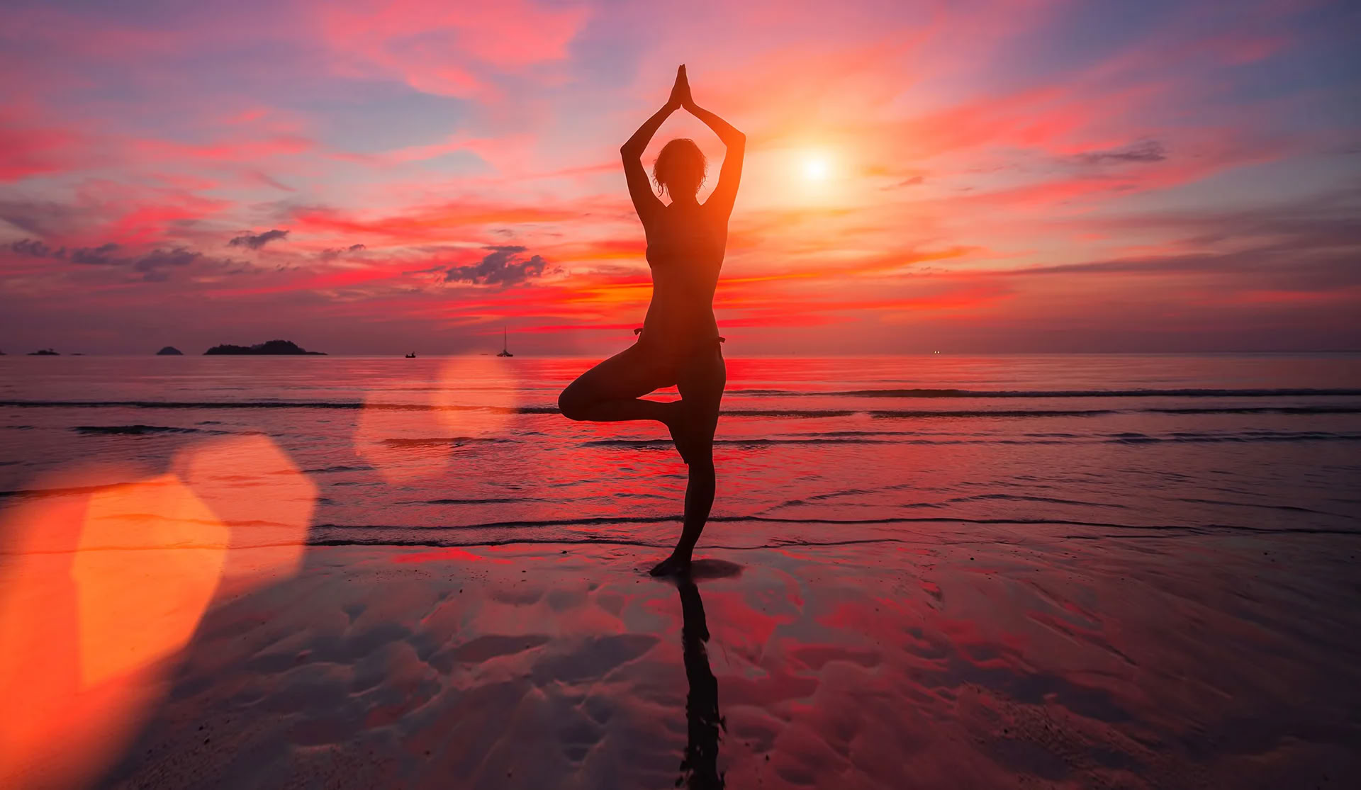 Yoga sur la plage