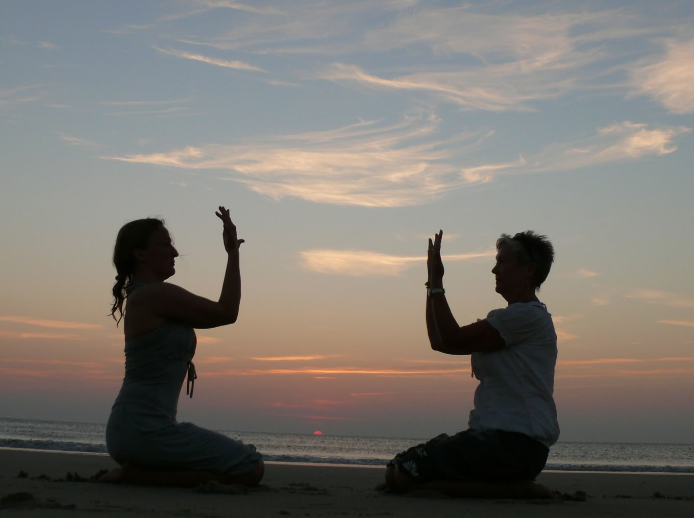Yoga sur la plage