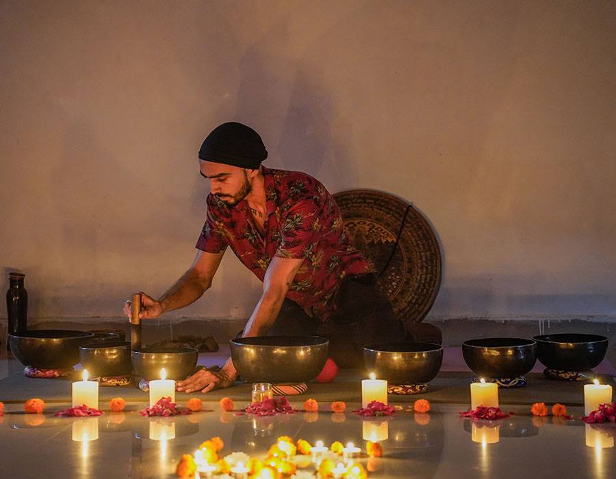 Retraite de 5 jours de yoga et de méditation avec séance de guérison par le son