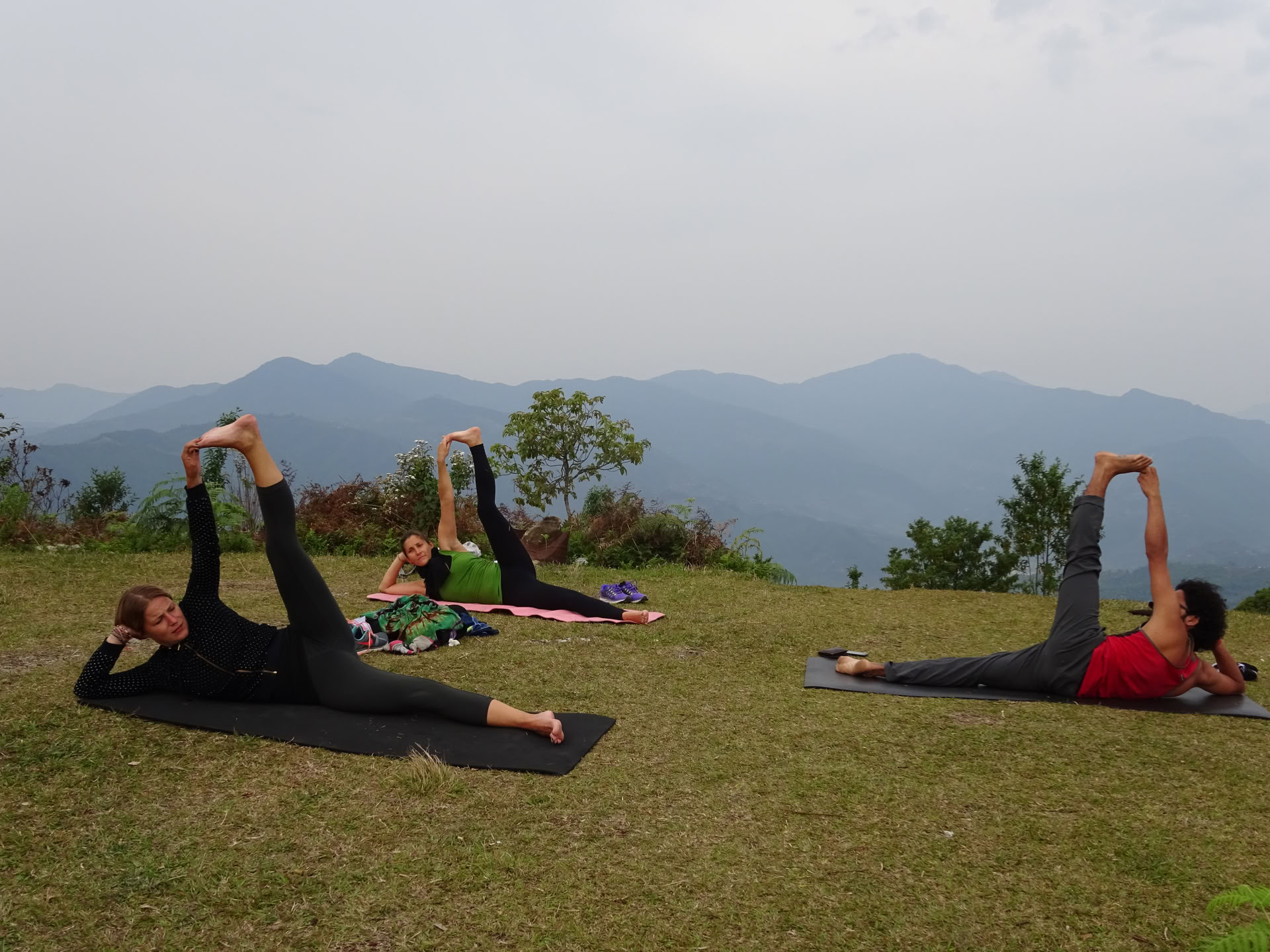 Cours de hatha yoga à Pokhara