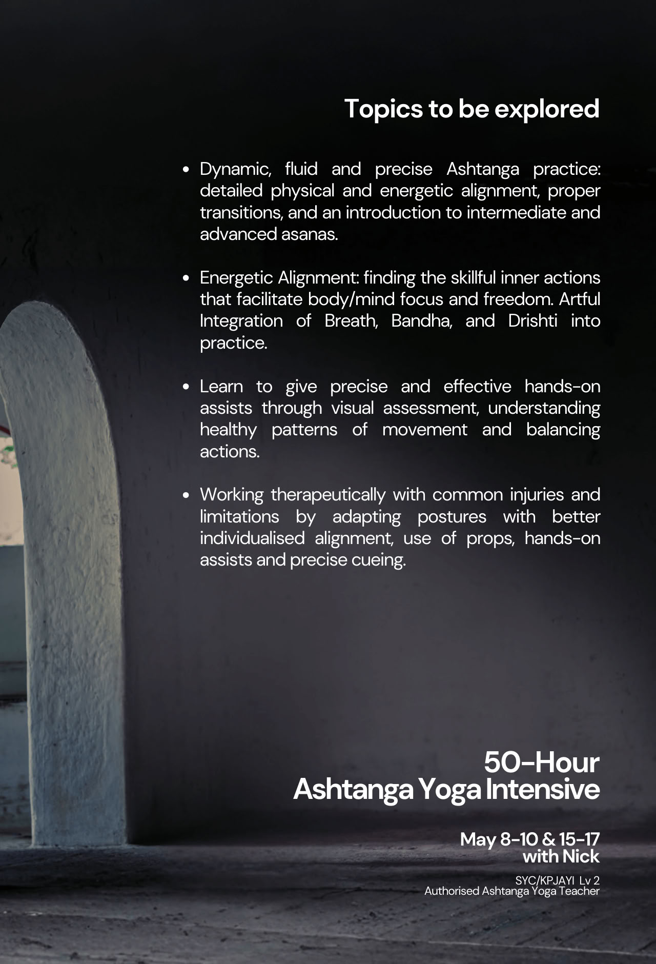 Intensif d’Ashtanga de 50 h