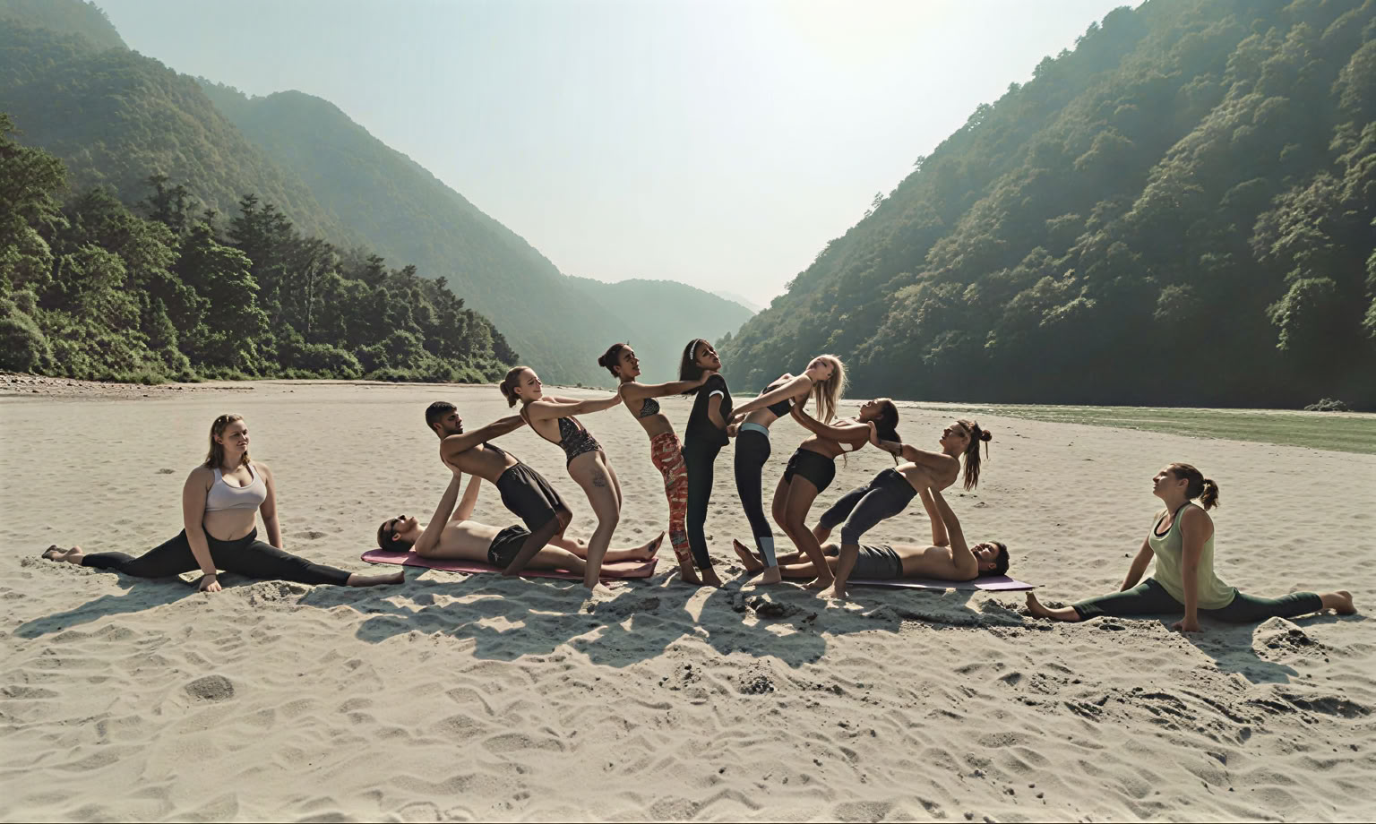 Formation de professeur de yoga aérien à Rishikesh, en Inde