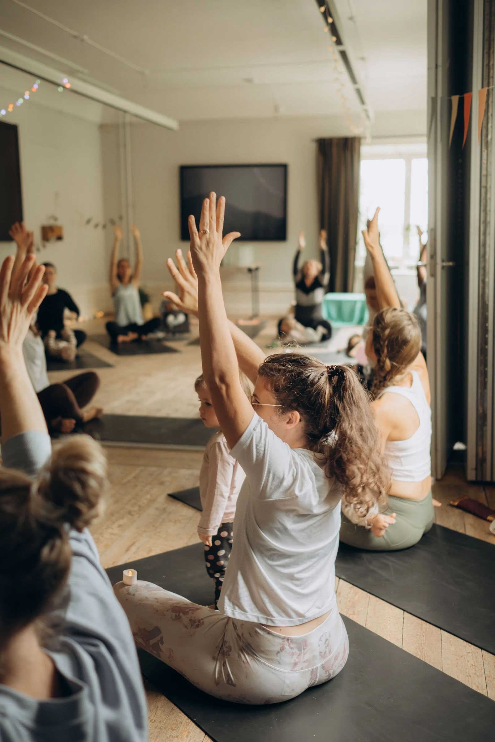 Yoga dans la grange