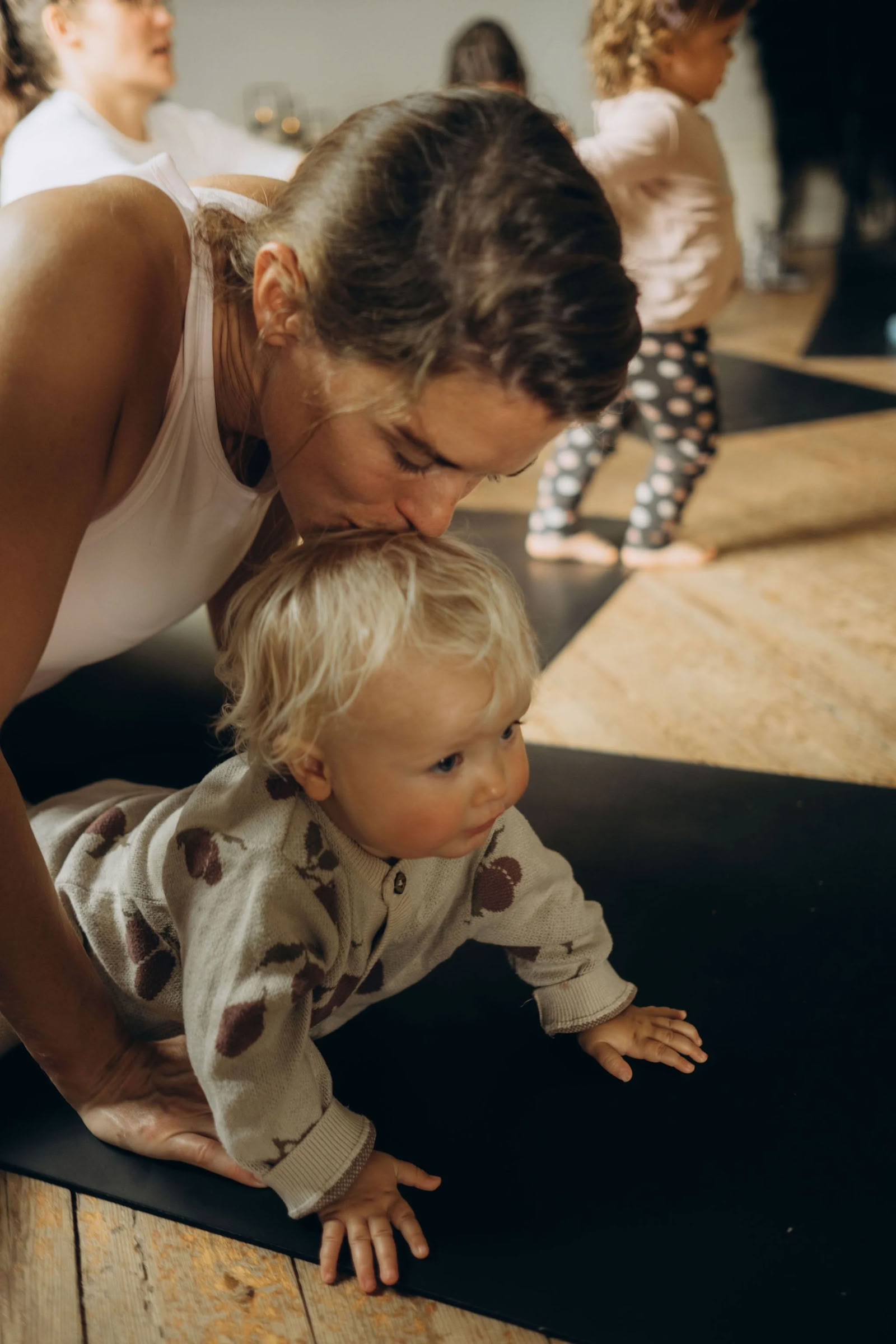 Yoga dans la grange