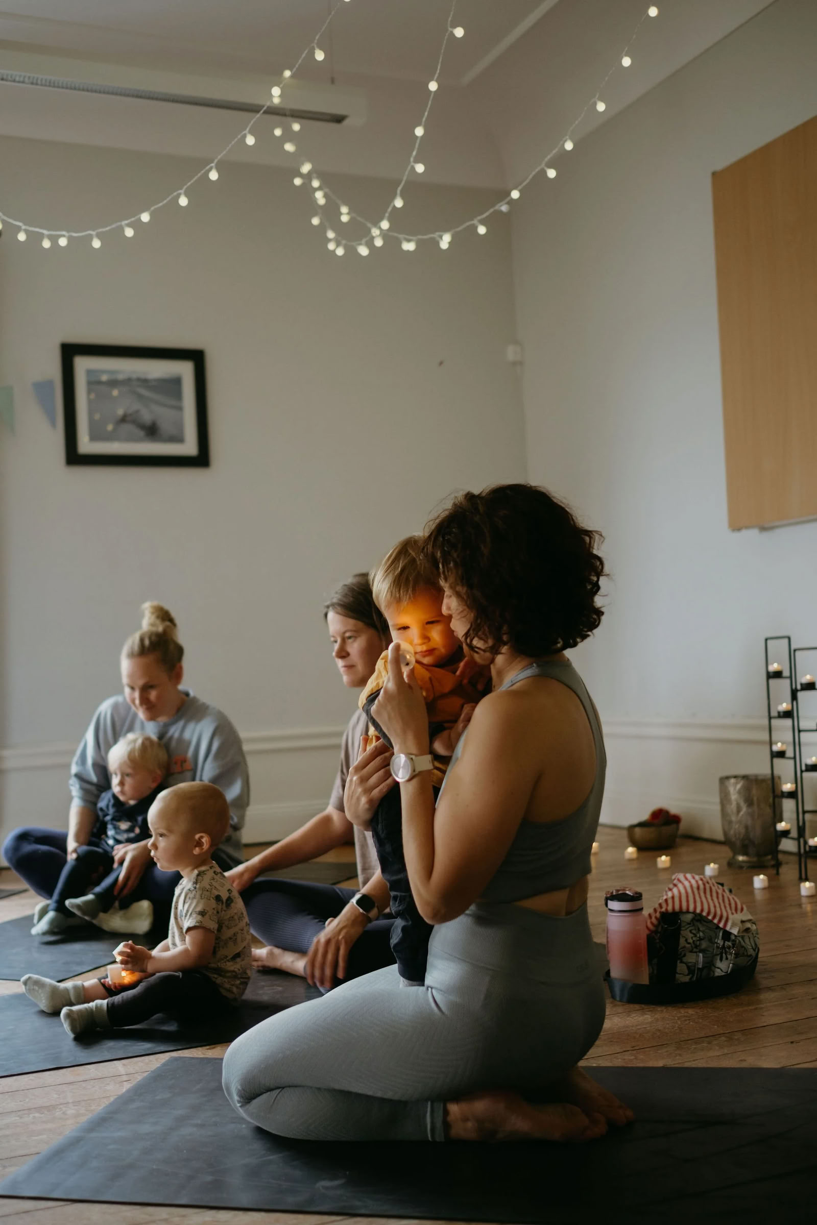 Yoga dans la grange