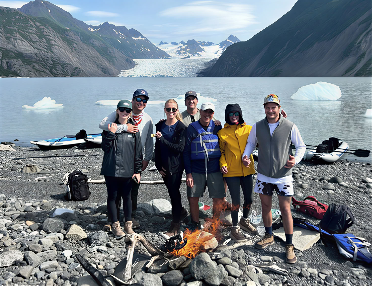 Kayak sur lac glaciaire