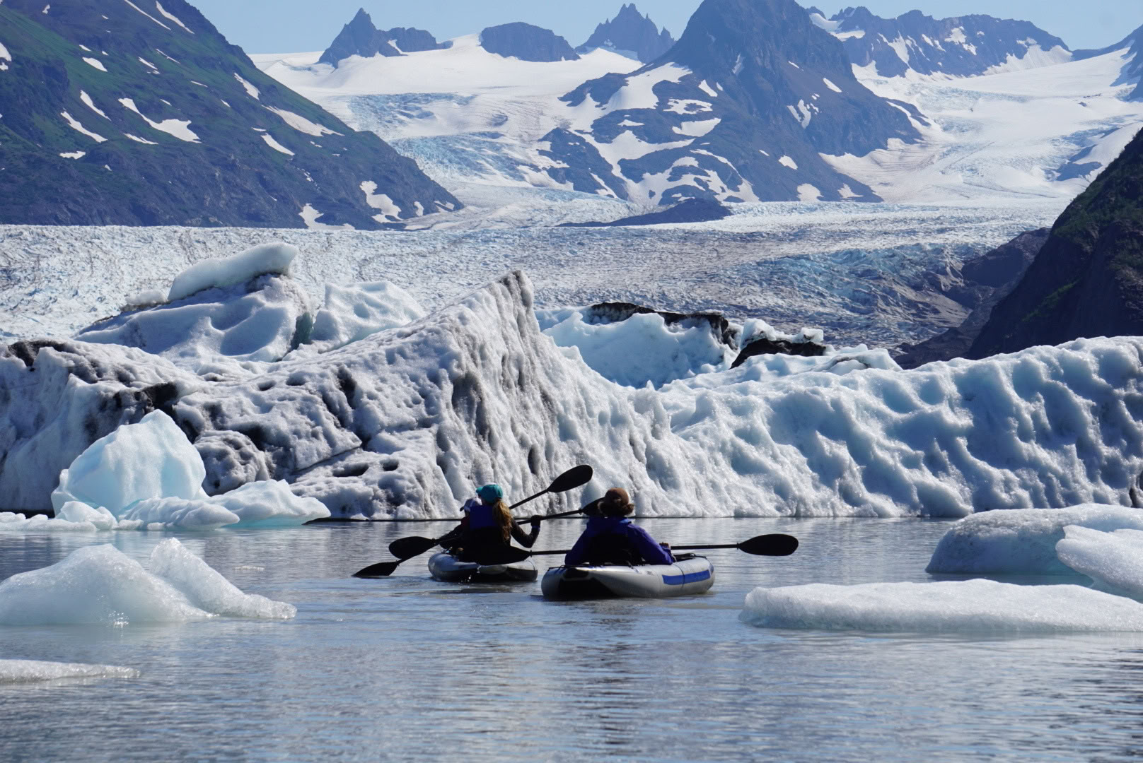 Kayak sur lac glaciaire