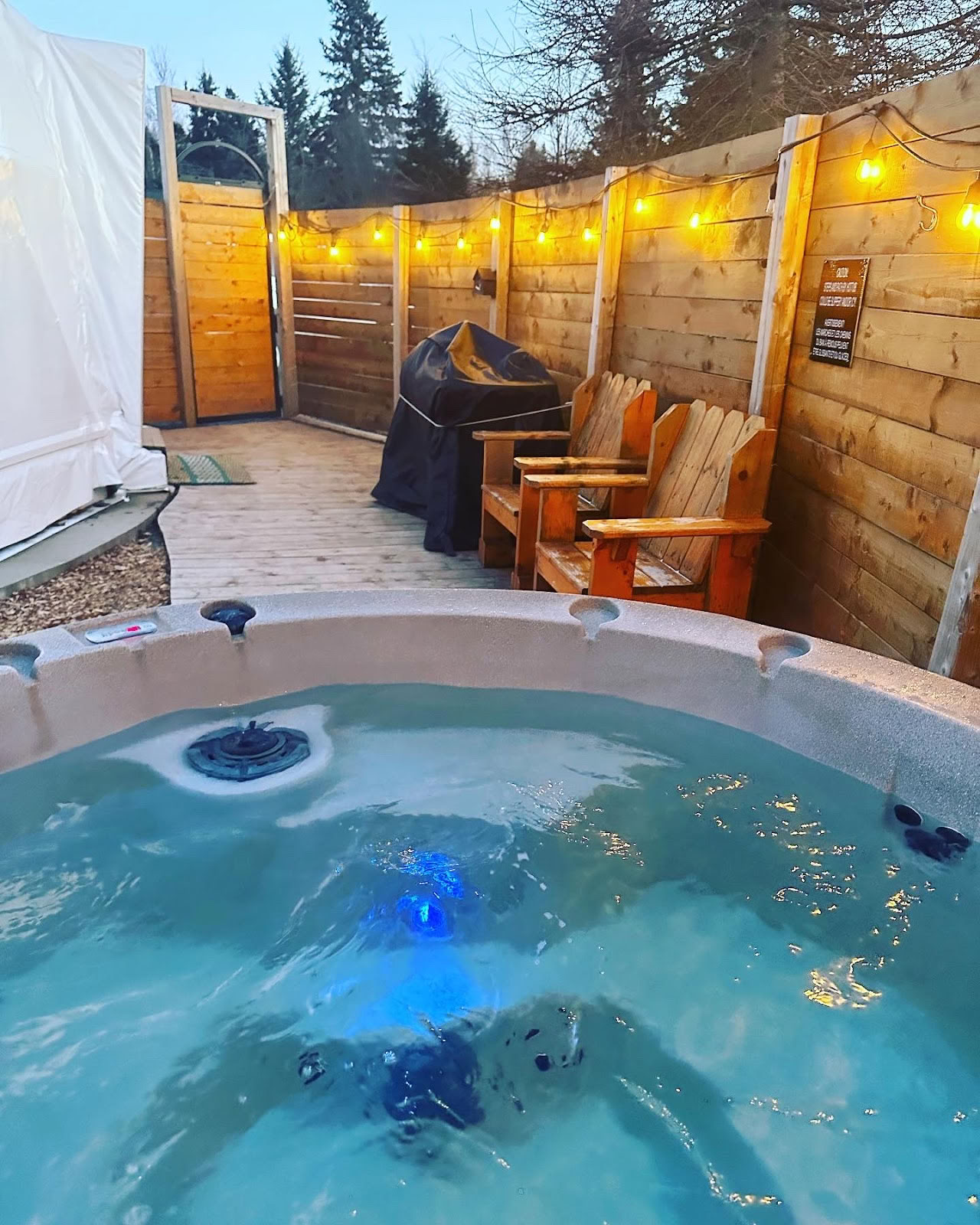Hébergement de luxe en dôme au bord du ruisseau
