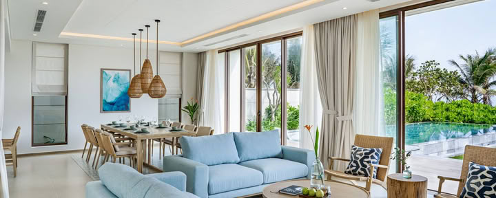 Villa avec piscine en bord de mer de quatre chambres – accès au Ocean Club