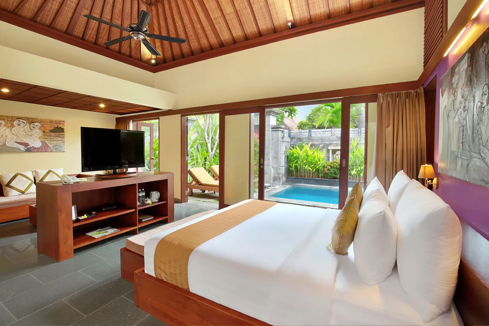 Villa avec piscine et une chambre