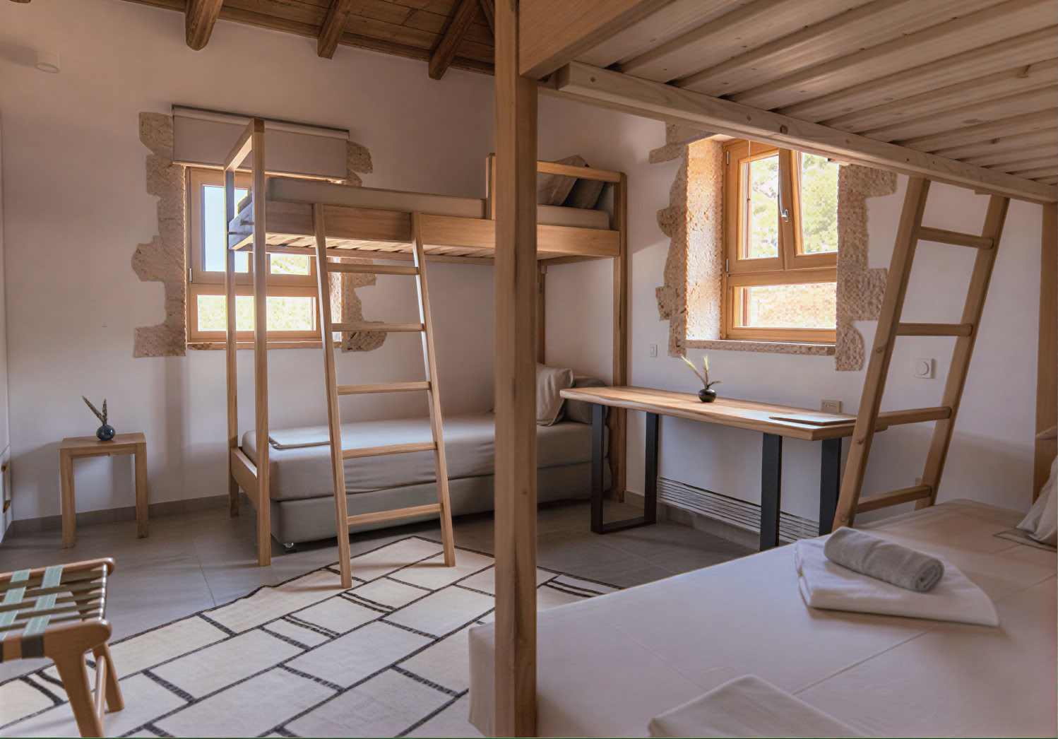 Chambre quadruple avec vue sur la montagne