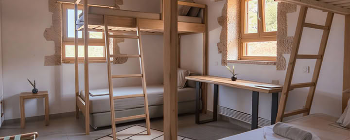 Chambre quadruple avec vue sur la montagne