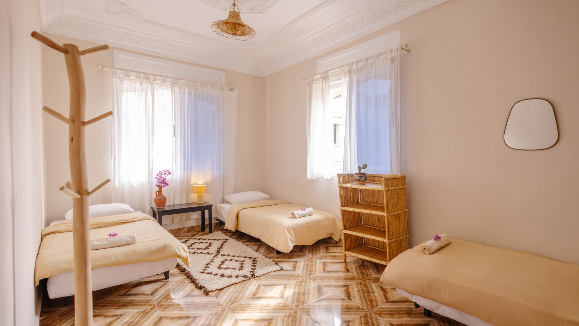 Chambre triple partagée