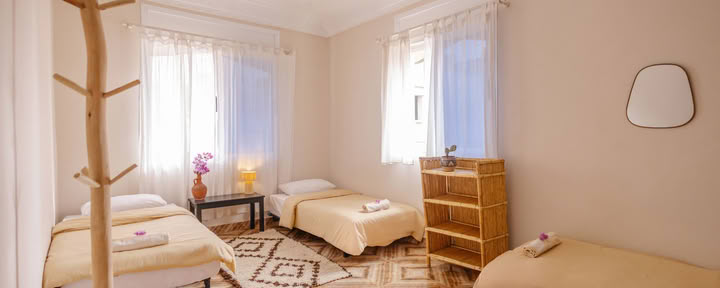 Chambre triple partagée