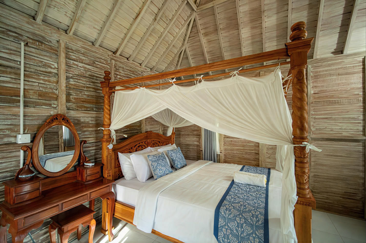 Chambre double avec vue sur le jardin