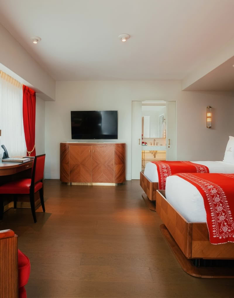 Chambre Twin/Twin avec vue sur la baie