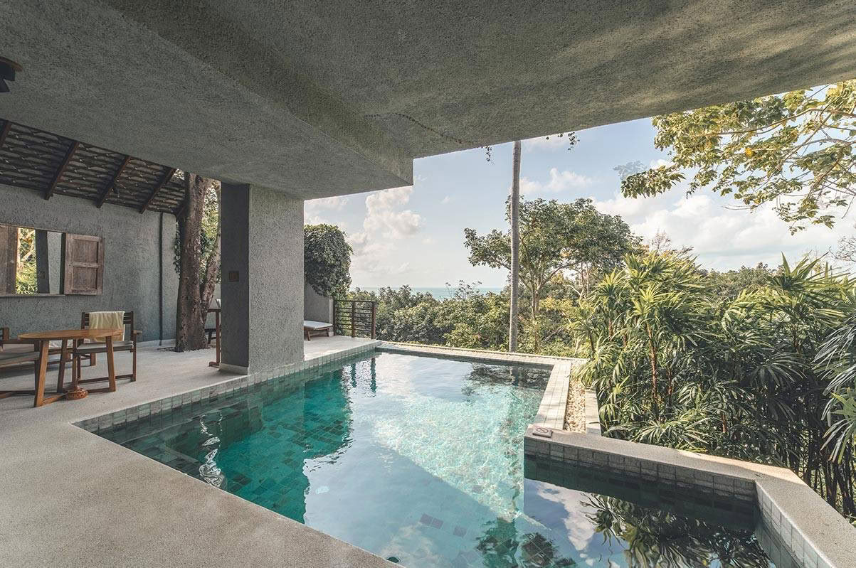Suite avec piscine et jardin