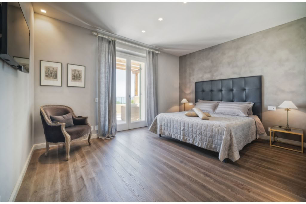 Chambre double avec salle de bains privative et vue sur la mer