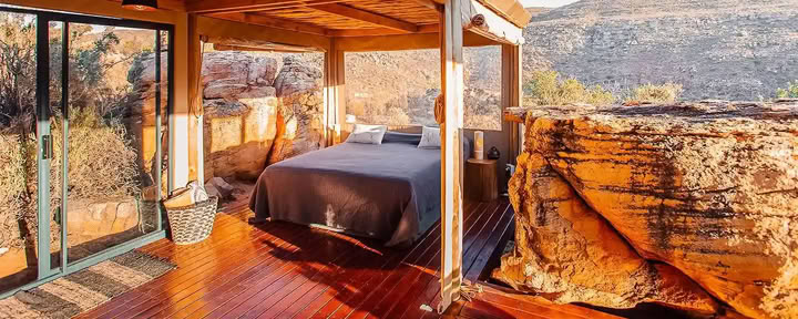 Chalet sous tente