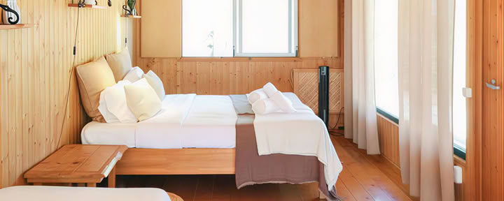 Bungalow nature, chambre twin